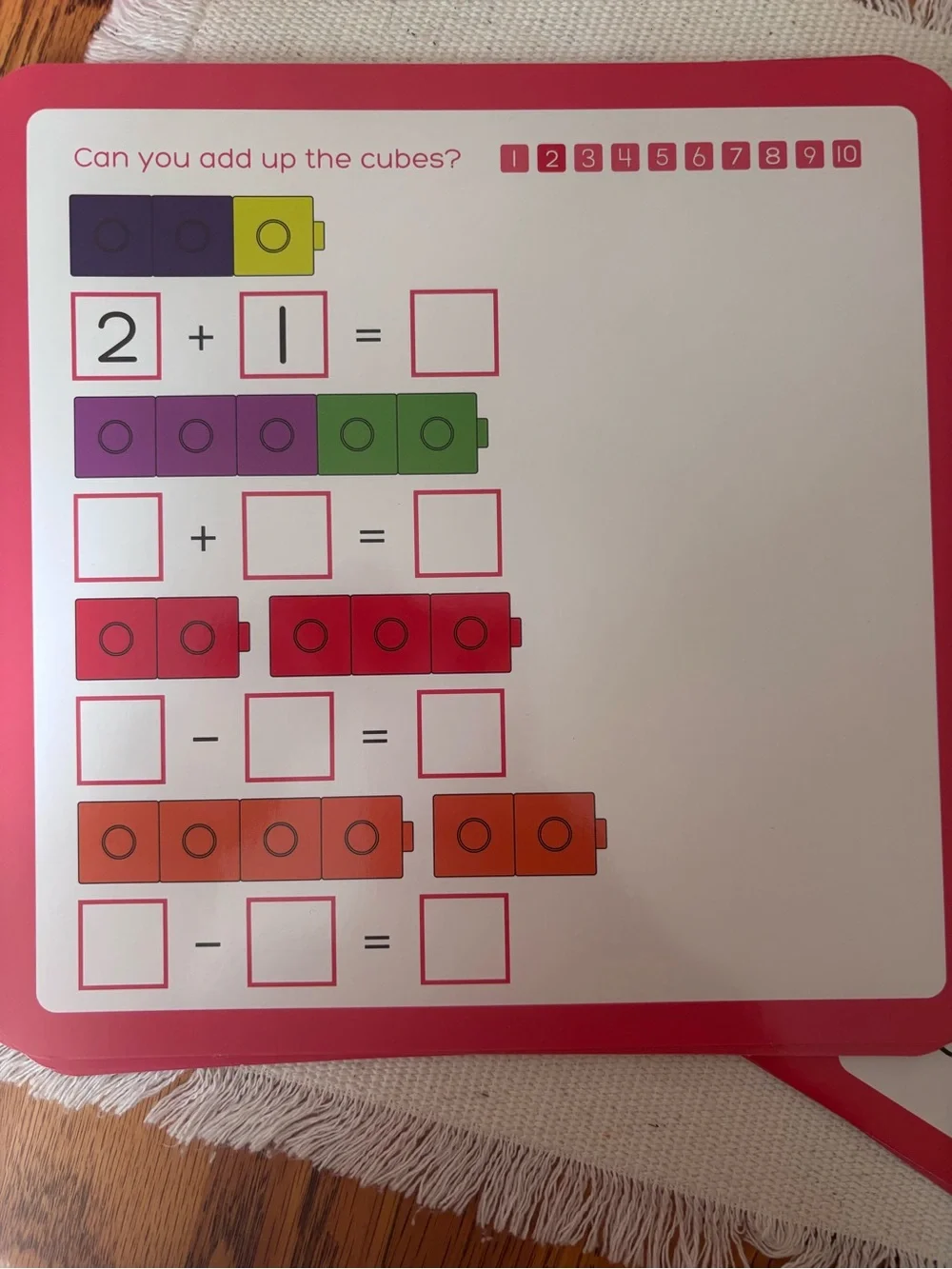 Math Linking cubes by Gamenote unifix set of 100 interlocking blocks
